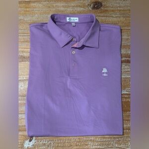 Peter Millar Summer Comfort Lavender Polo Shirt for Men, XL Golf